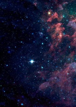 Far being shone nebula and star field against space. Elements of this image furnished by NASA .
