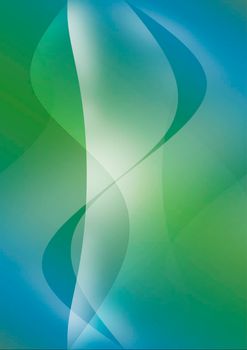 simple abstract background of green curve lines