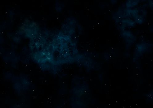 Far space being shone nebula as abstract background