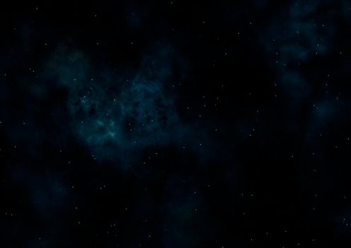 Far space being shone nebula as abstract background