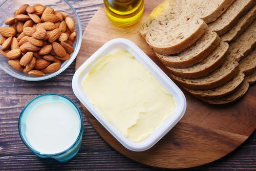 cutting butter on chopping board