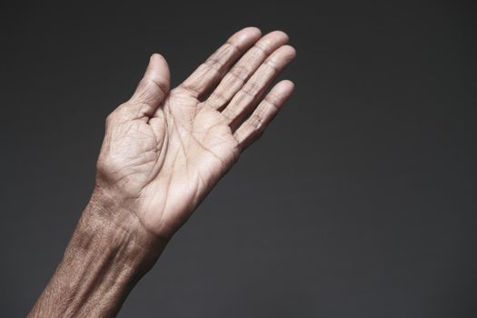 close up of hands of a elderly person ,