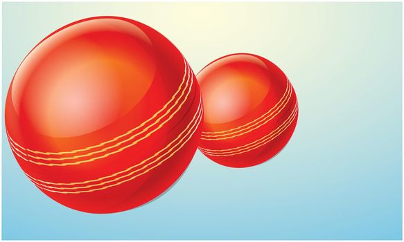 two cricket balls on abstract background