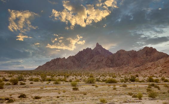 Amazing view of the rock hills in desert area in Arizona
