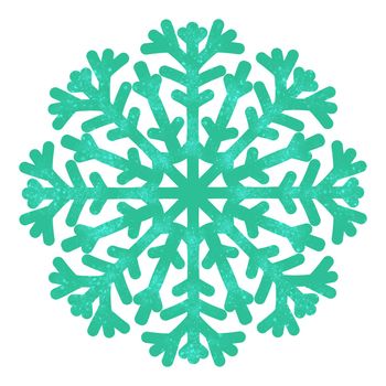 paint watercolor snowflakes illustration. Holiday traditional decoration, sign of winter, cold weather, symbol of unique beauty. Hand painted drawing, isolated on white background.