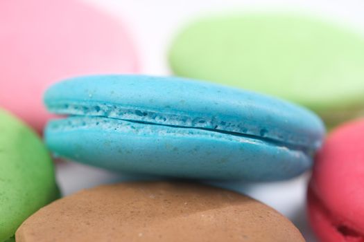 Close up of macaroon in a bowl