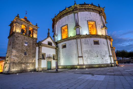 The Monastery Serra Do Pilar in Porto at twilight