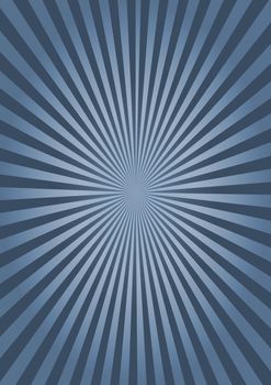 Abstract blue bright striped background with sunburst