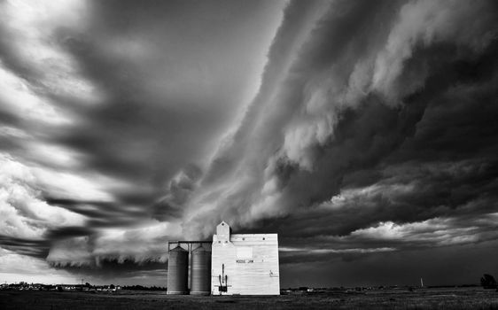 Major Saskatchewan storm in summer rural Canada