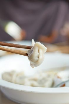 close up of dim sum in a bowl ,