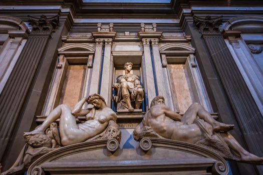 FLORENCE, ITALY, OCTOBER 27, 2015 : interiors and architectural details of Medici chapel, october 27, 2015 in Florence, Italy