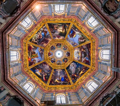 FLORENCE, ITALY, OCTOBER 27, 2015 : interiors and architectural details of Medici chapel, october 27, 2015 in Florence, Italy