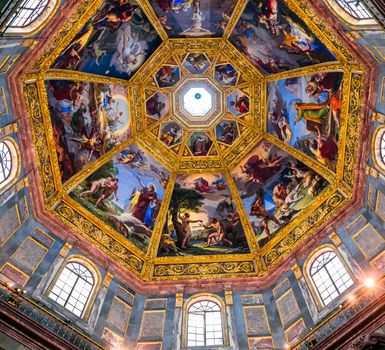 FLORENCE, ITALY, OCTOBER 27, 2015 : interiors and architectural details of Medici chapel, october 27, 2015 in Florence, Italy