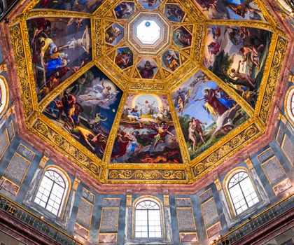 FLORENCE, ITALY, OCTOBER 27, 2015 : interiors and architectural details of Medici chapel, october 27, 2015 in Florence, Italy