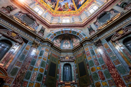 FLORENCE, ITALY, OCTOBER 27, 2015 : interiors and architectural details of Medici chapel, october 27, 2015 in Florence, Italy