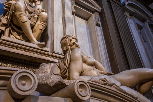 FLORENCE, ITALY, OCTOBER 27, 2015 : interiors and architectural details of Medici chapel, october 27, 2015 in Florence, Italy