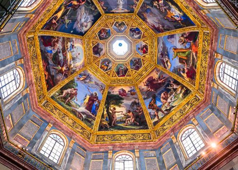 FLORENCE, ITALY, OCTOBER 27, 2015 : interiors and architectural details of Medici chapel, october 27, 2015 in Florence, Italy