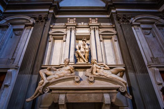 FLORENCE, ITALY, OCTOBER 27, 2015 : interiors and architectural details of Medici chapel, october 27, 2015 in Florence, Italy