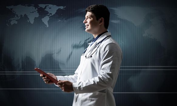 Doctor with tablet. Concept of digital healthcare