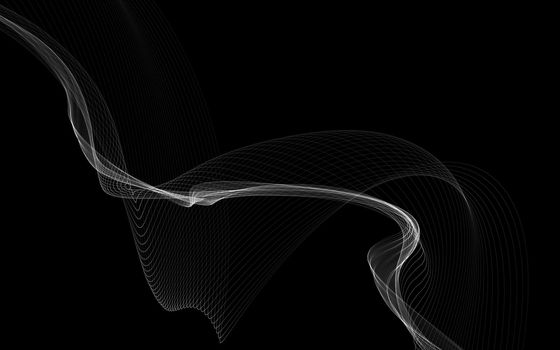 Dark abstract background with a glowing abstract waves, abstract background