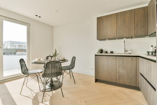 Spacious dining room of a luxury house
