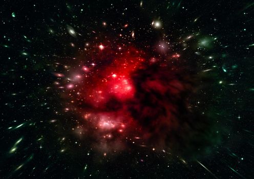 Star field in space a nebulae and a gas congestion. Elements of this image furnished by NASA .