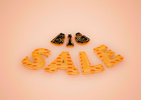 The dimensional word Big sale on a background. 3D illustration.