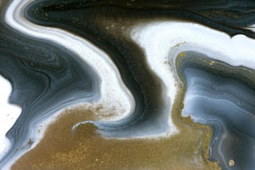 Marble dark abstract acrylic background with gold dust