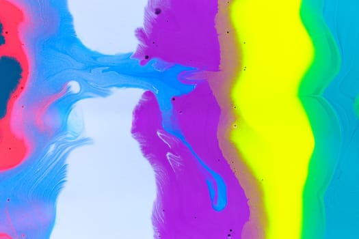 Abstract liquid ink gradient pattern. Fluorescent liquid bright texture