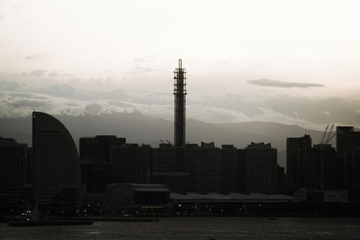 The city of Yokohama Minato Mirai seen from Yokohama Sky Walk. Shooting Location: Yokohama-city kanagawa prefecture