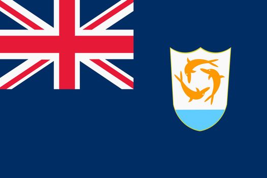 An Anguilla flag background illustration union three dolphins