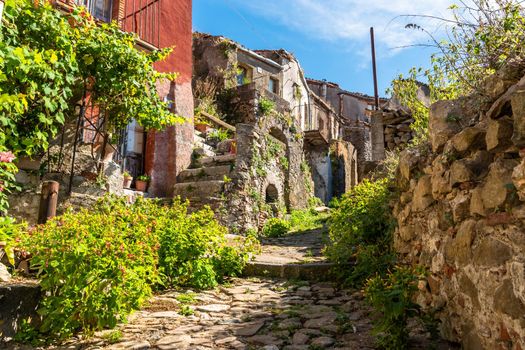 Old part of San Fratello village, Sicily, Italy