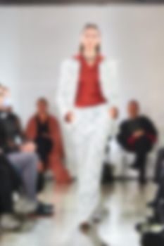 Fashion runway out of focus. The blur background.