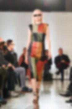 Fashion runway out of focus. The blur background.