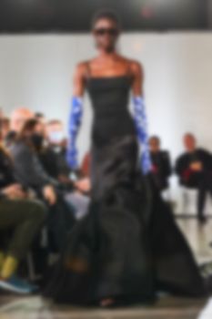 Fashion runway out of focus. The blur background.