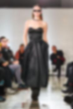 Fashion runway out of focus. The blur background.