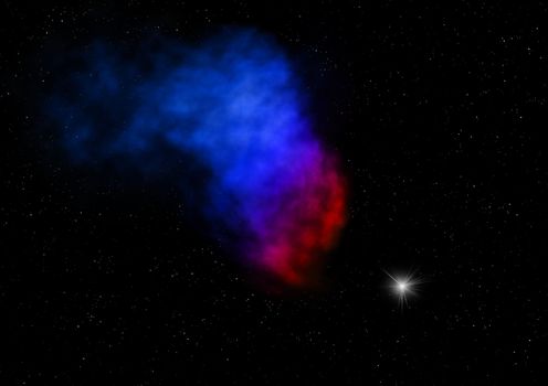 Star field in space a nebulae and a gas congestion. Elements of this image furnished by NASA . 3D rendering