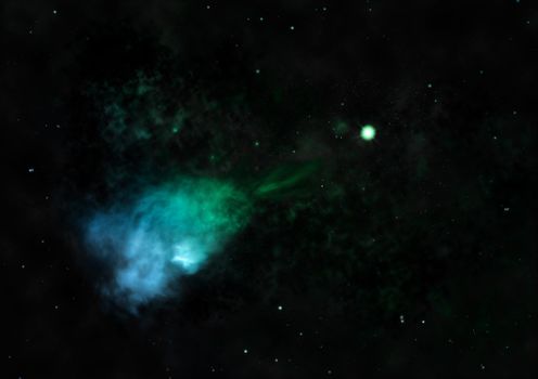 Star field in space a nebulae and a gas congestion. Elements of this image furnished by NASA . 3D rendering