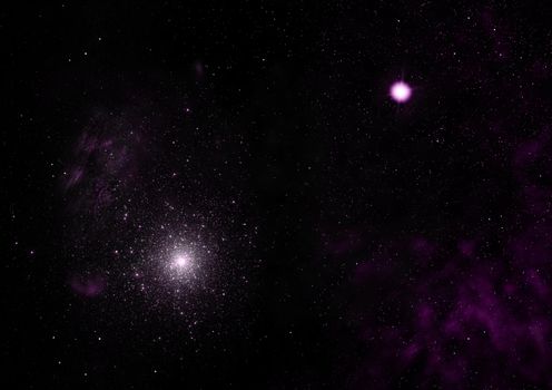 Star field in space a nebulae and a gas congestion. Elements of this image furnished by NASA . 3D rendering