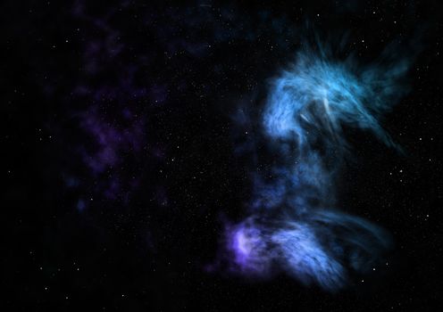 Star field in space a nebulae and a gas congestion. Elements of this image furnished by NASA . 3D rendering