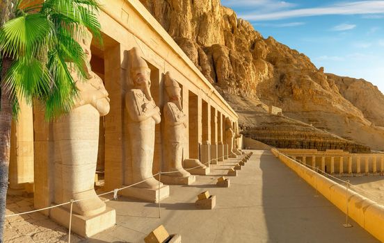 Temple of Queen Hatshepsut, View of the temple in the rock in Egypt