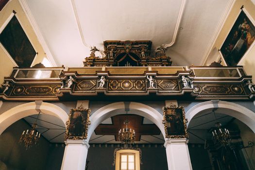Organ in the Church of the Holy Annunciation in Dubrovnik. High quality photo