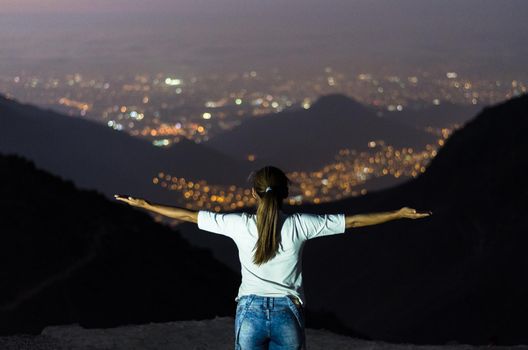 Beautiful view of the Sunset from Apu Siqay, located in Villa Maria - Lima - Peru