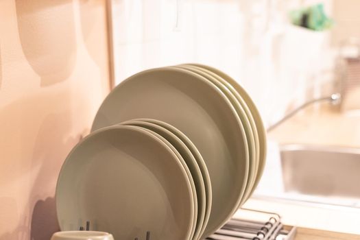 Stand for plates in the kitchen, new design.