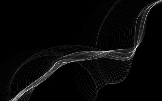 Dark abstract background with a glowing abstract waves, abstract background