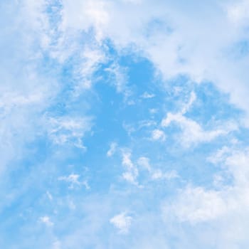 Background of blue sky with beautiful natural white clouds.