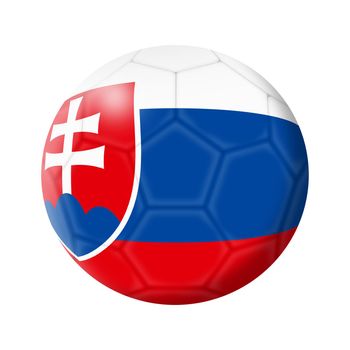 A Slovakia soccer ball football illustration isolated on white with clipping path 3d illustration
