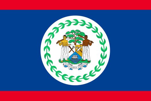 A Belize flag background illustration large file red blue stripes