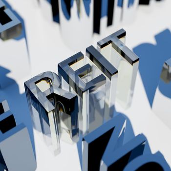 Concept image of Business Acronym REIT as Real Estate Investment Trust. 3d illustration