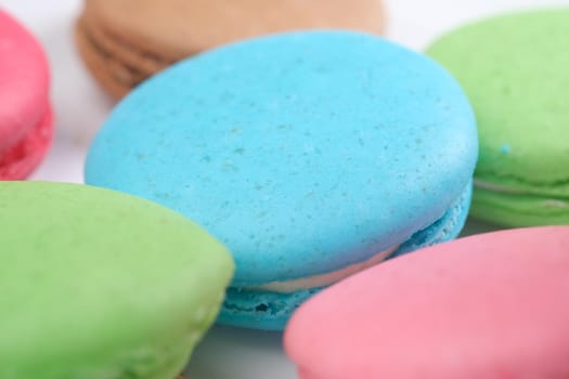 Close up of macaroon in a bowl
